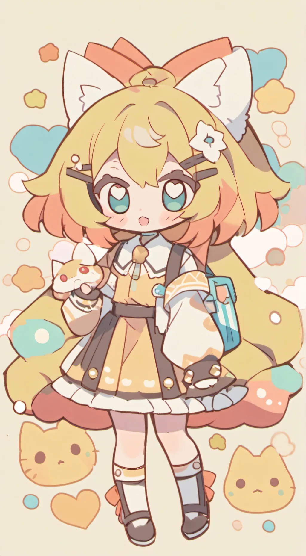 ai character: Bebe neko background