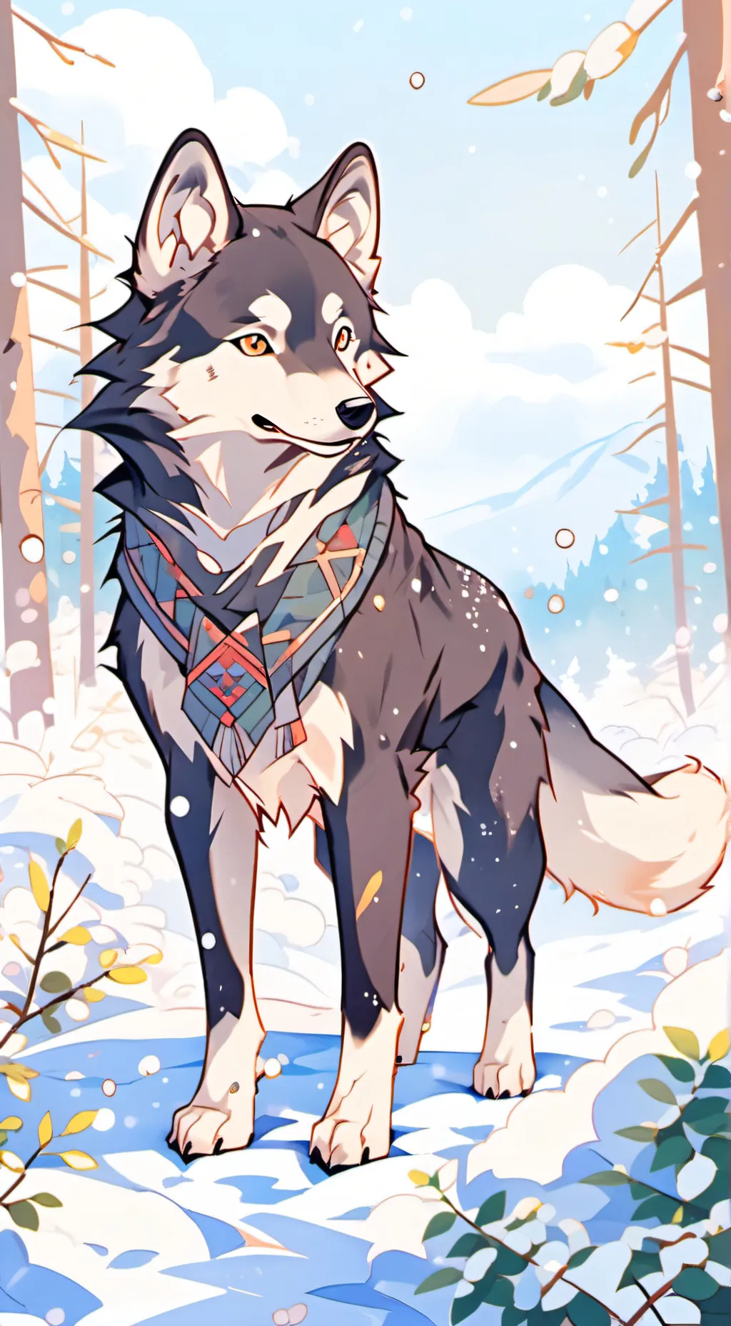 ai character: Wolfy background