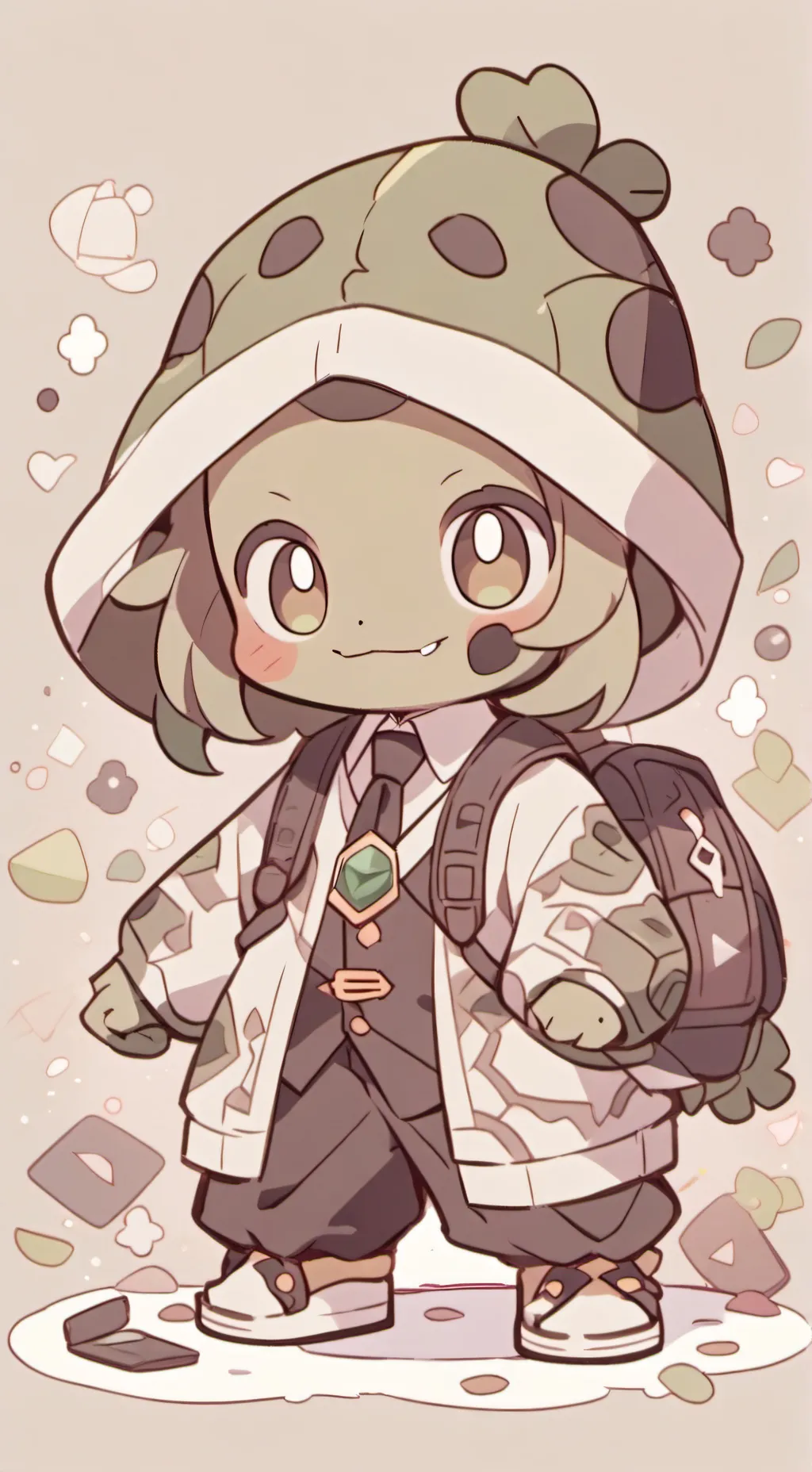 ai character: rapping turtle background