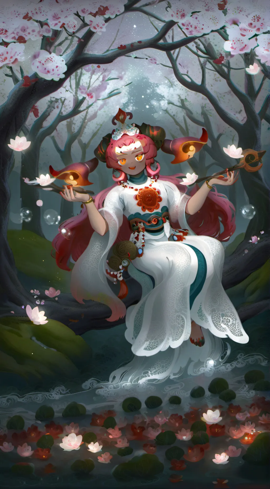 ai character: hollyberry cookie  background