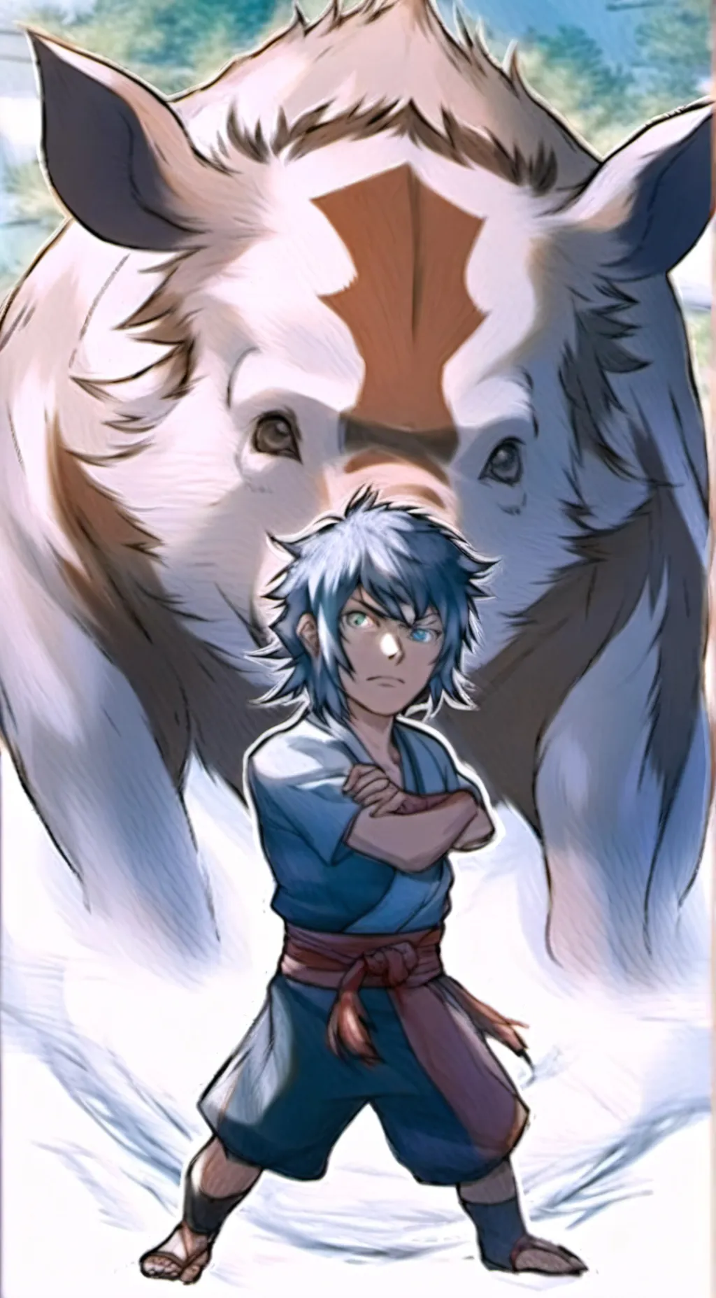 ai character: Inosuke background