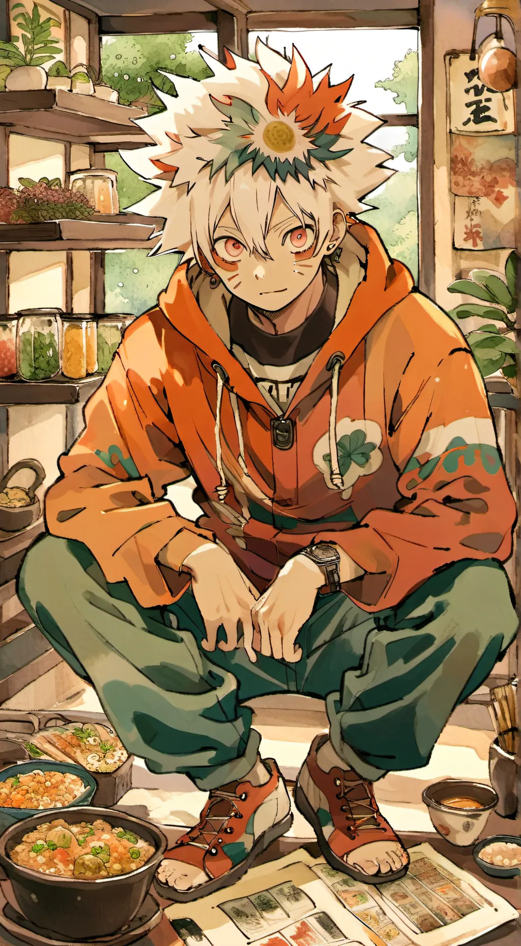 ai character: bakugo background