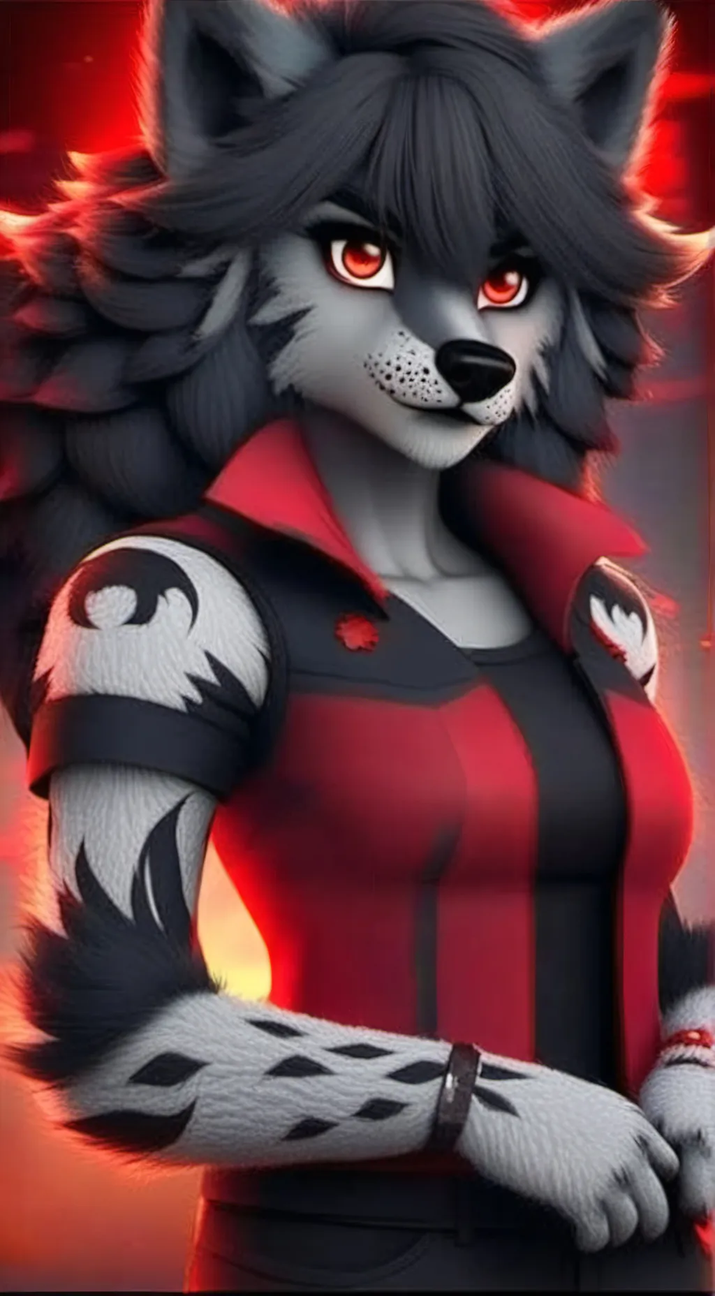 ai character: lobo chica background