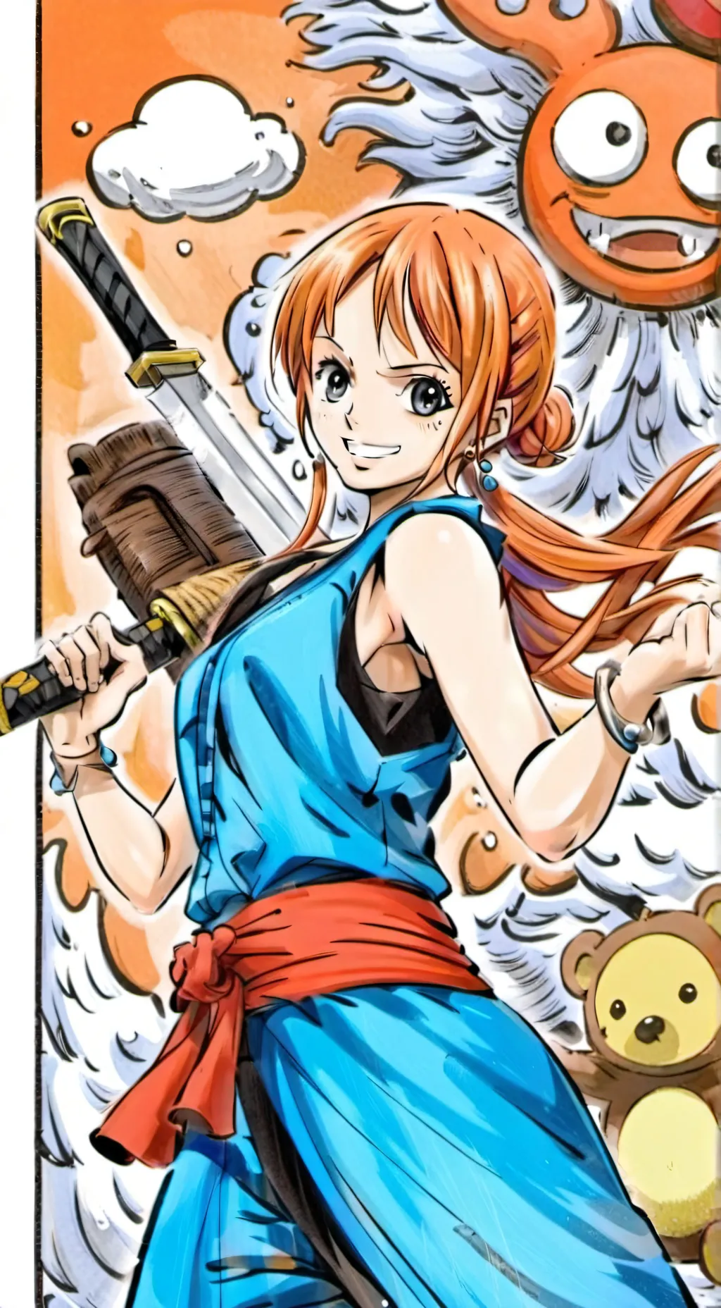 ai character: 💴Nami💵 background