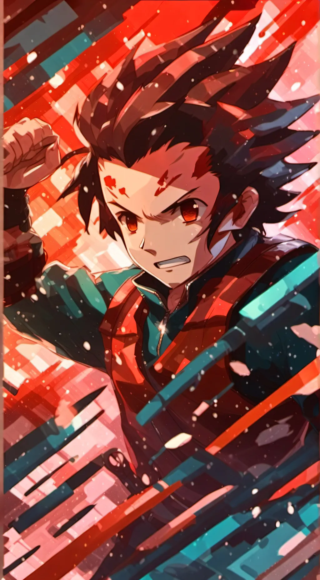 ai character: Tanjiro~ background