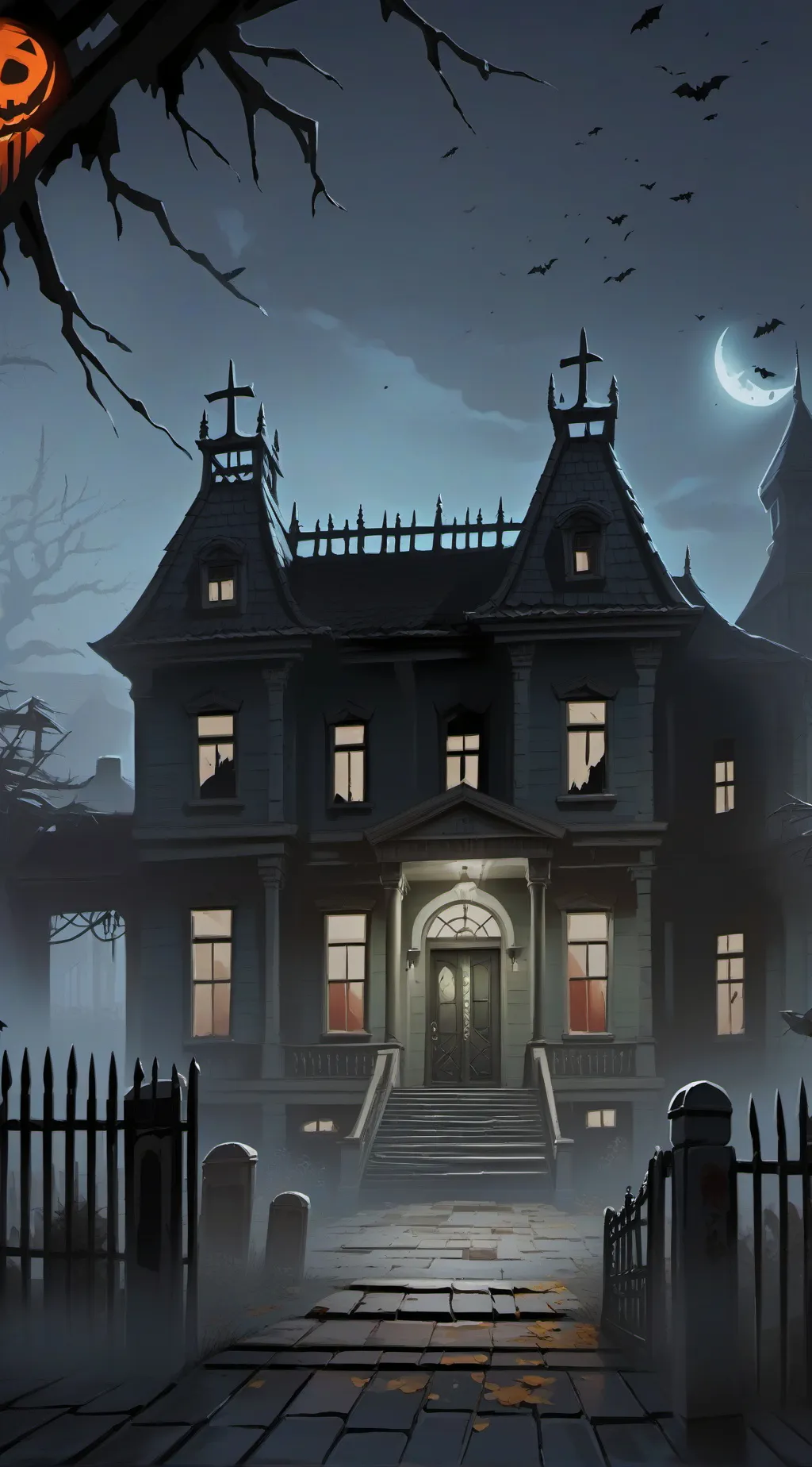 ai character: HAUNTED??😨 background