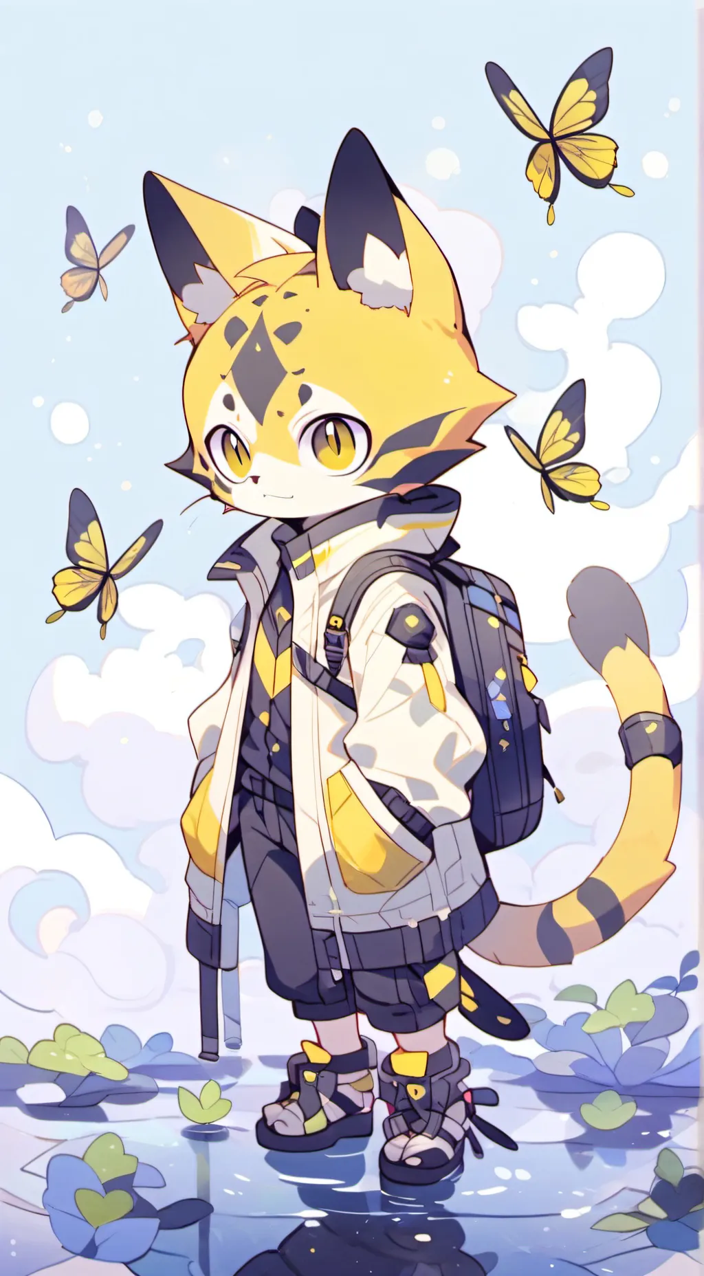ai character: Cat_bee background