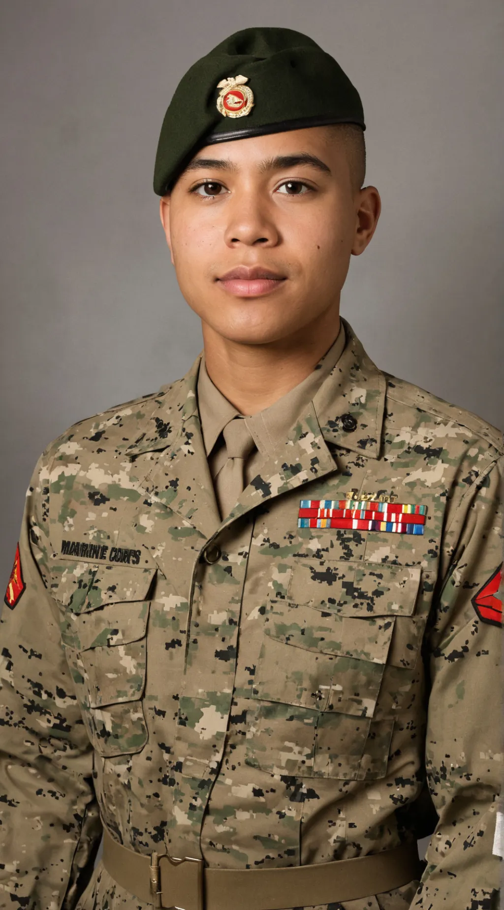 ai character: Marine corps background