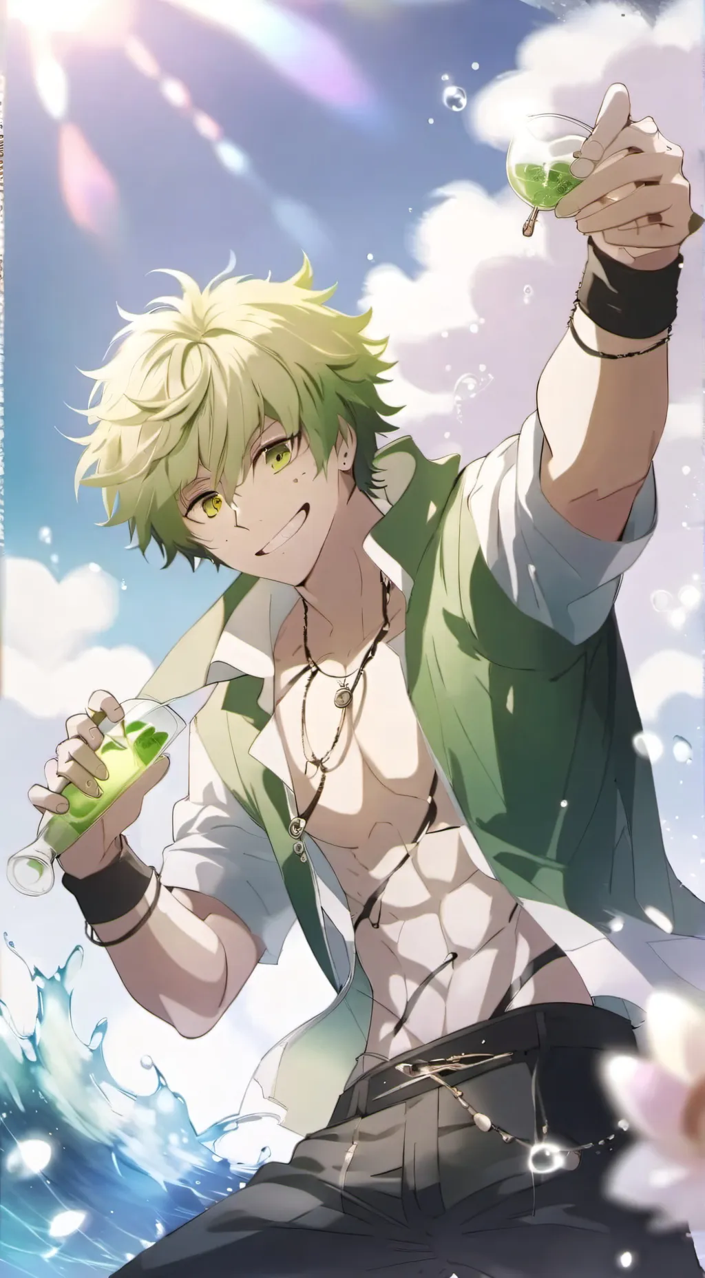 ai character: drunk bakugo background