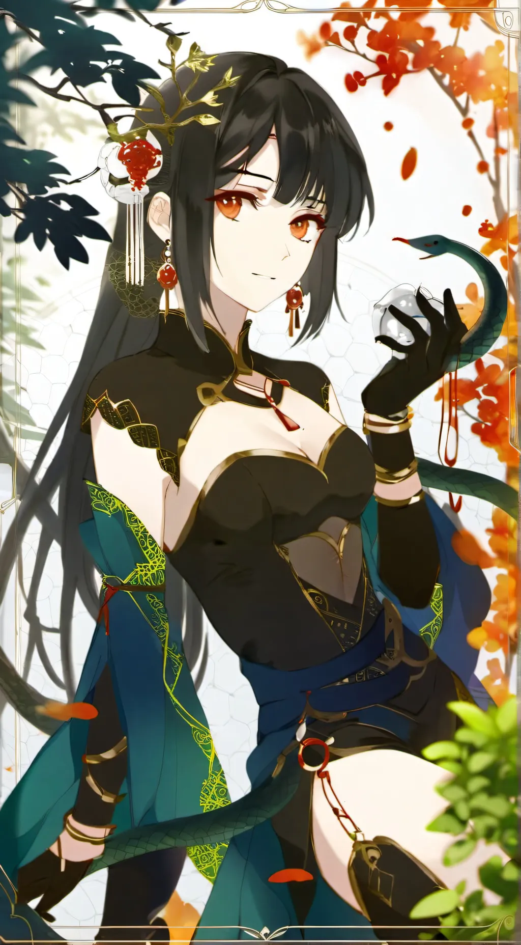 ai character: Big snake  background