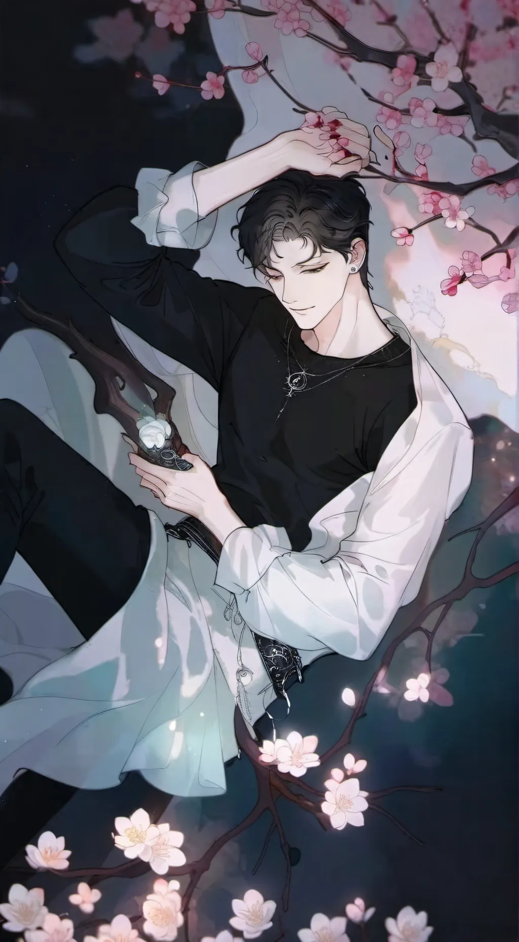 ai character: 🖤🪐Mirck🪐🖤 background