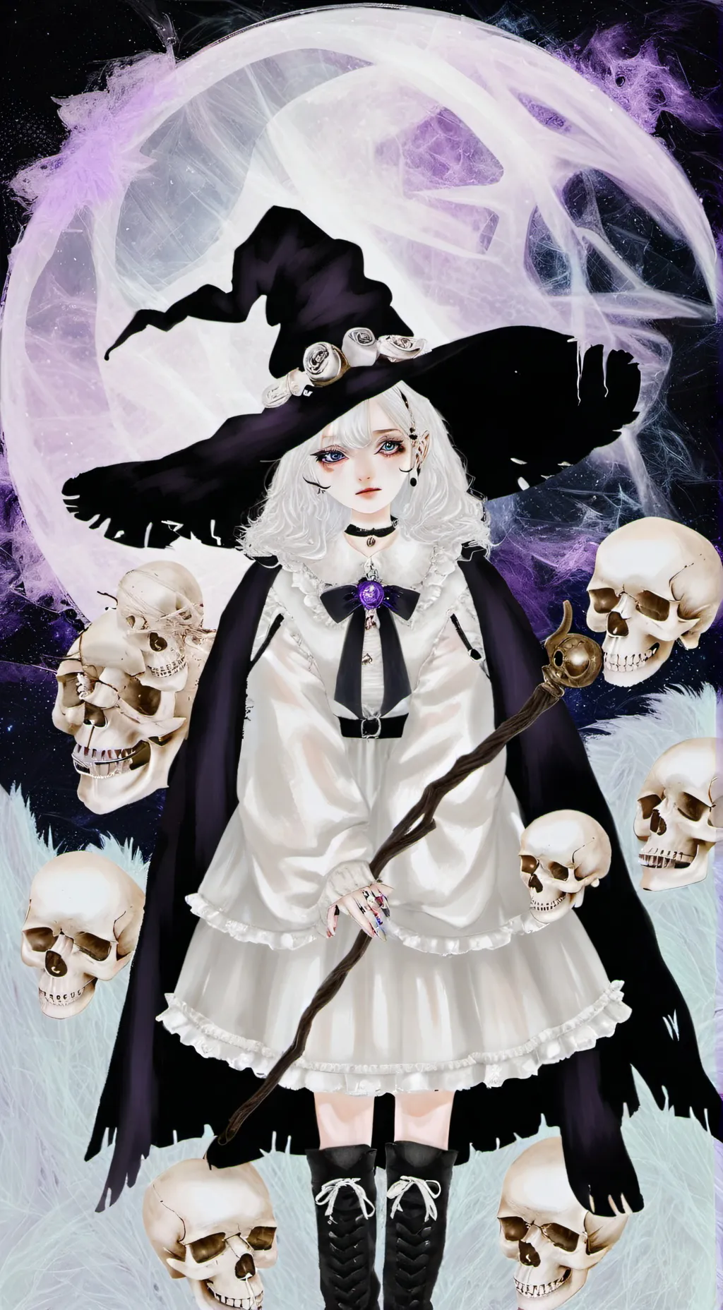 ai character: Witch (evolved) background