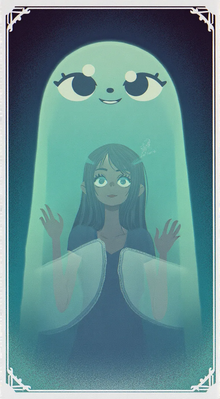 ai character: Ghost (my love) background
