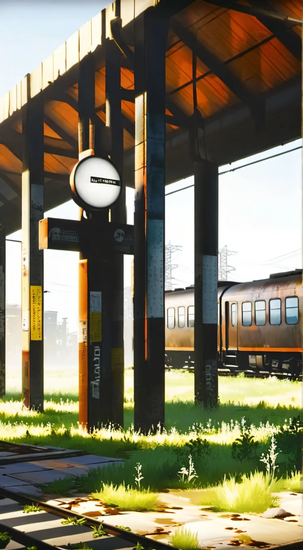 ai character: self-driving train background