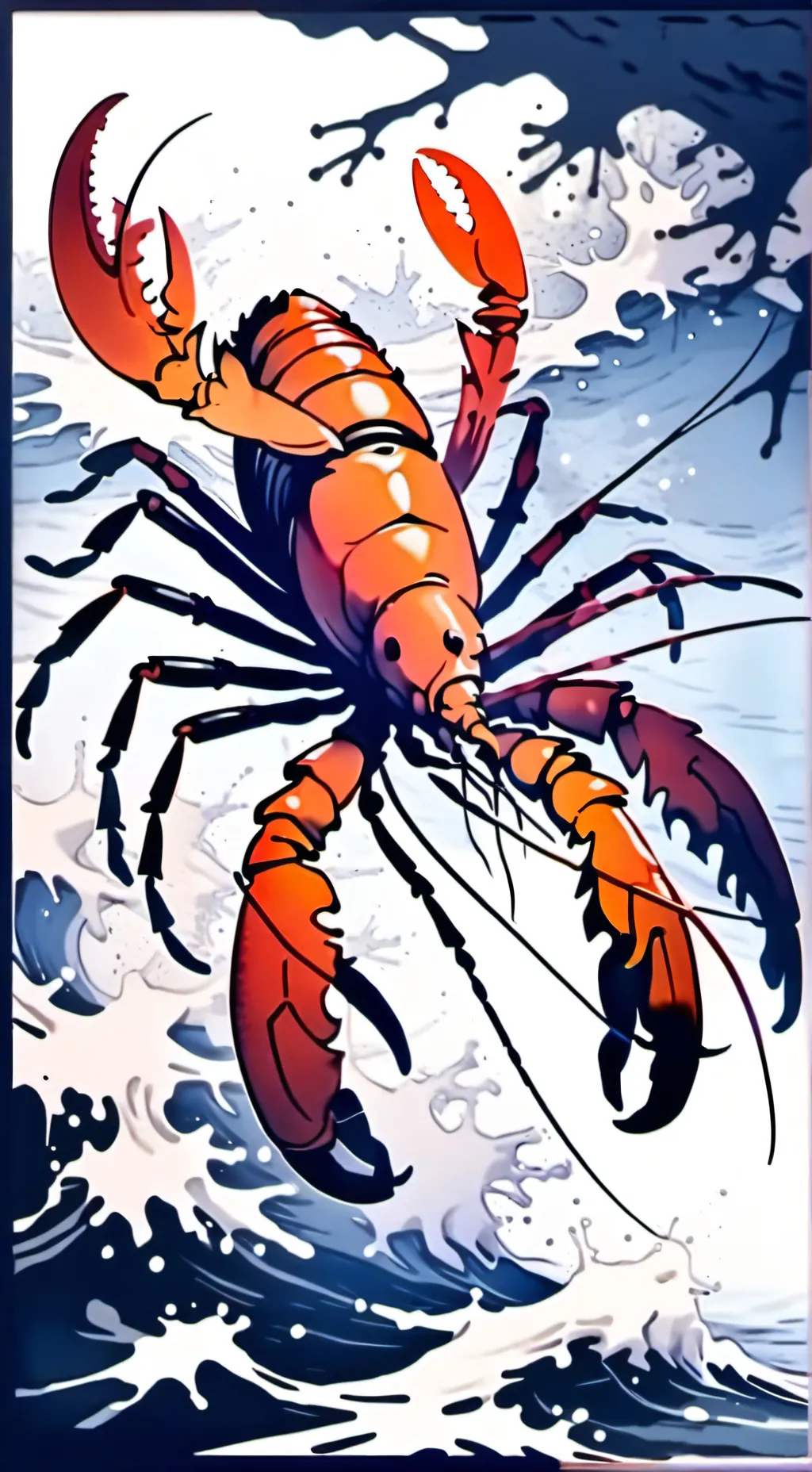 ai character: Rock lobster meme background