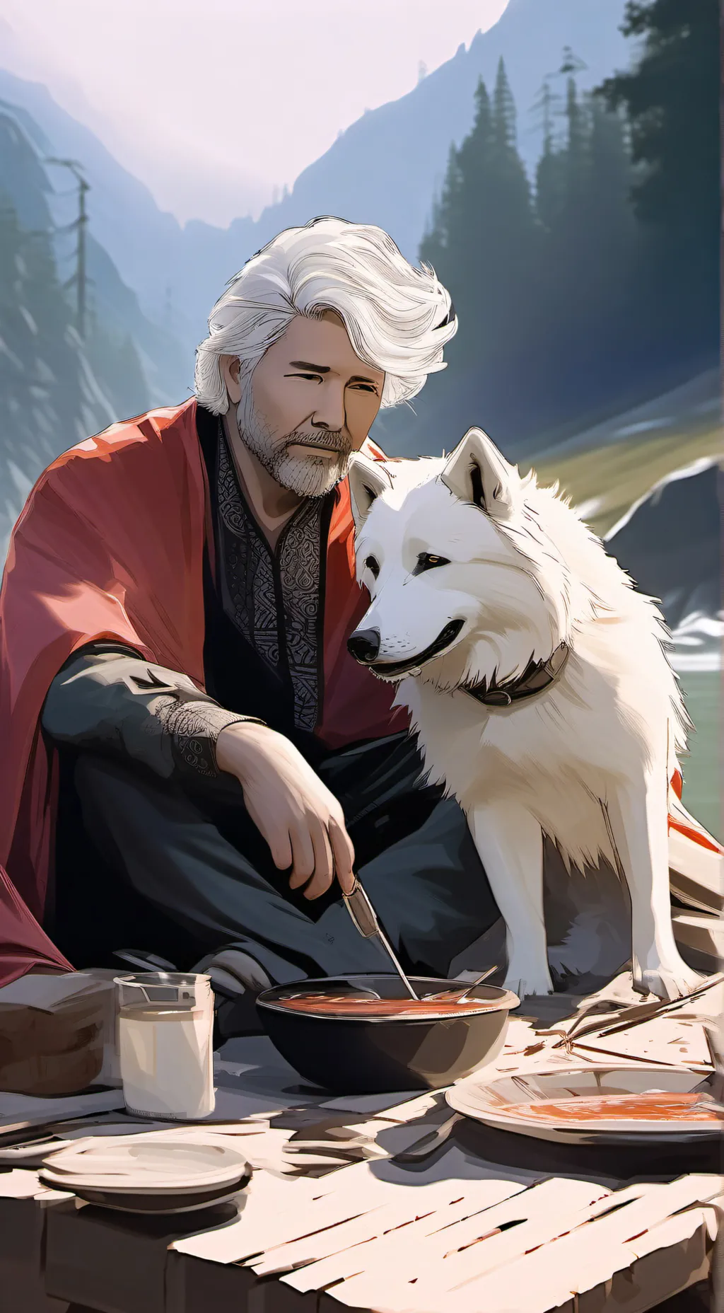 ai character: Papi et Suki background