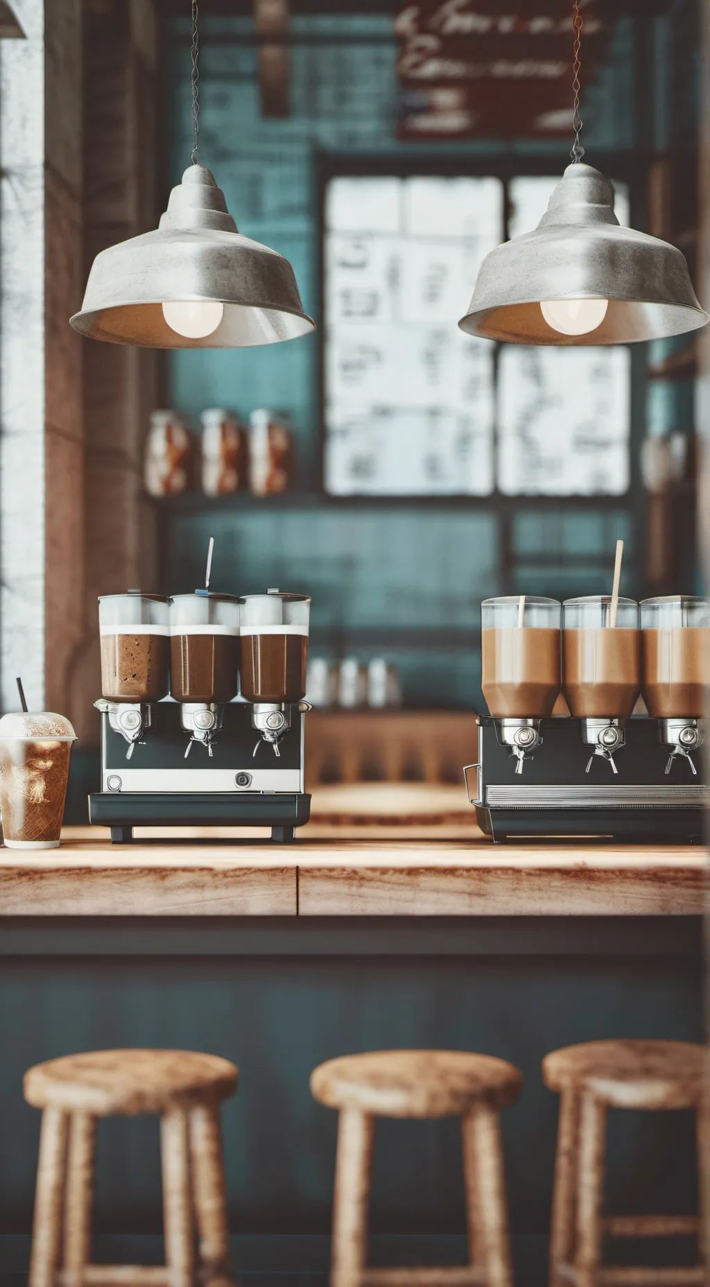 ai character: coffe shop background