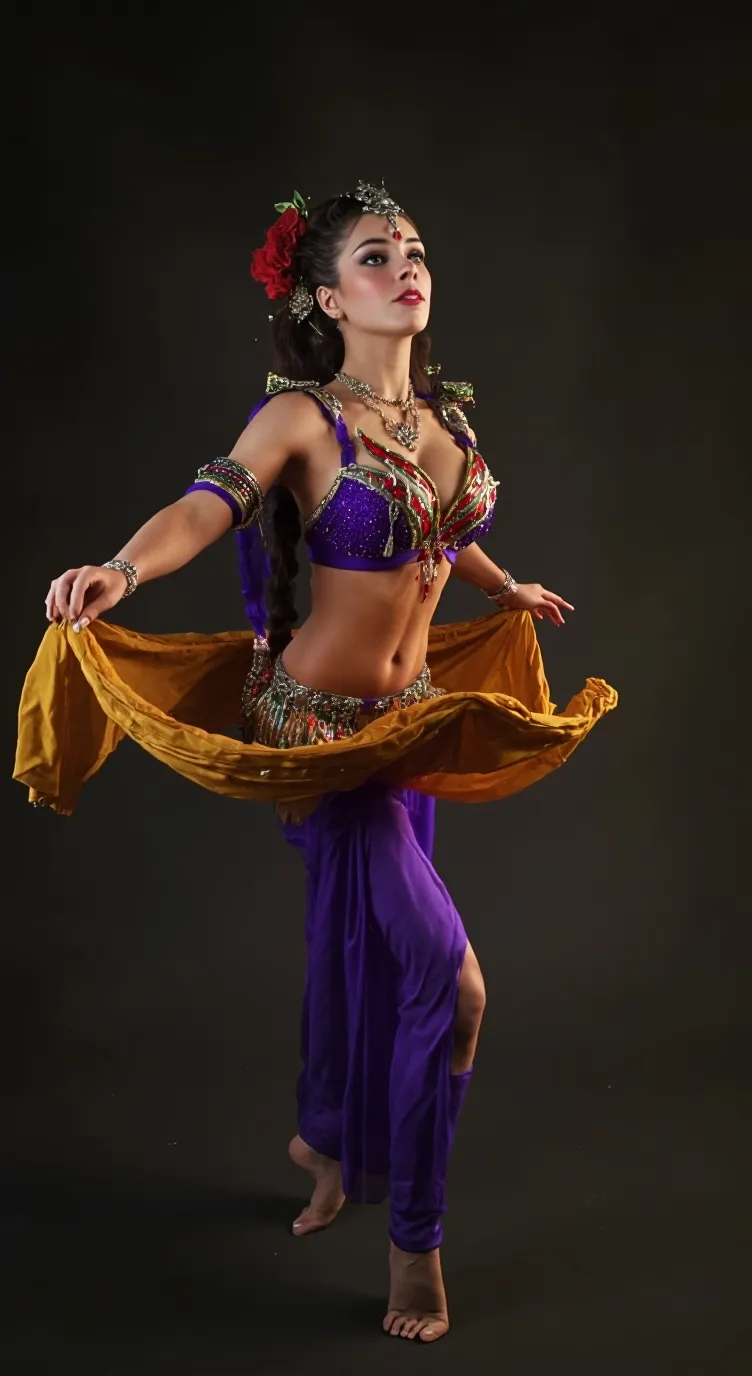ai character: Your belly dancer  background