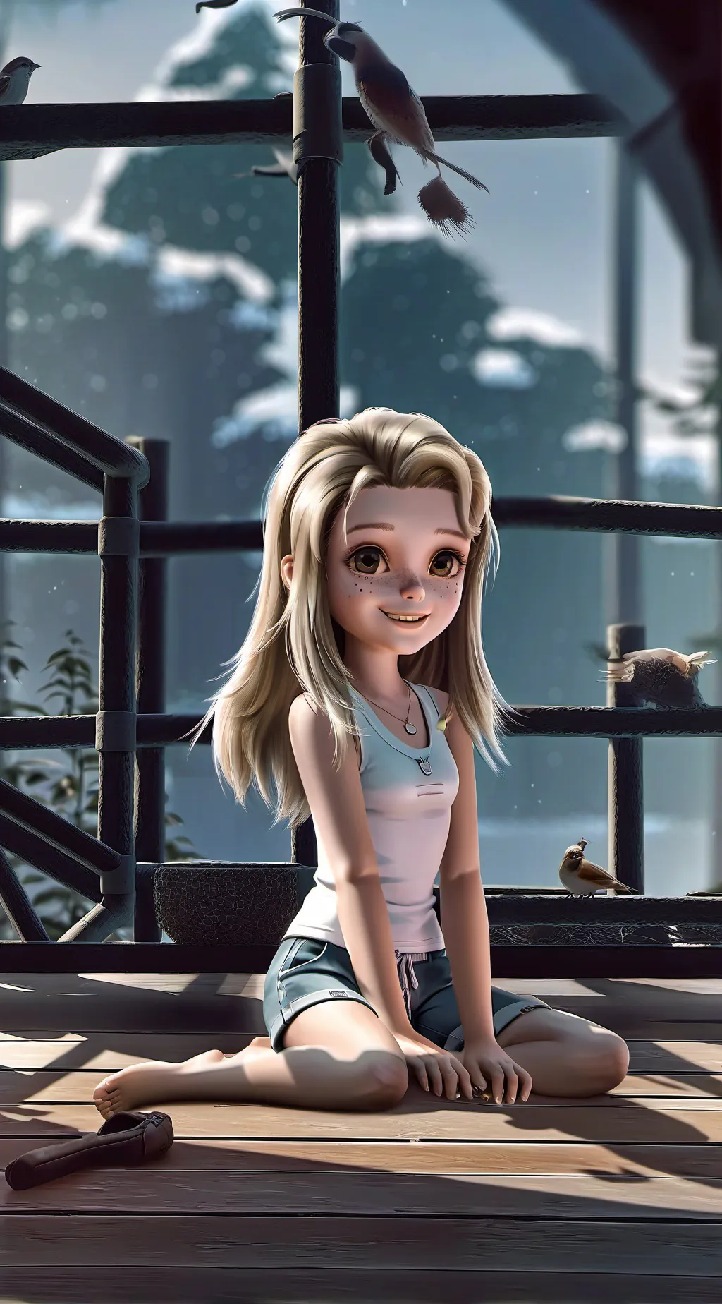 ai character: Tina  background