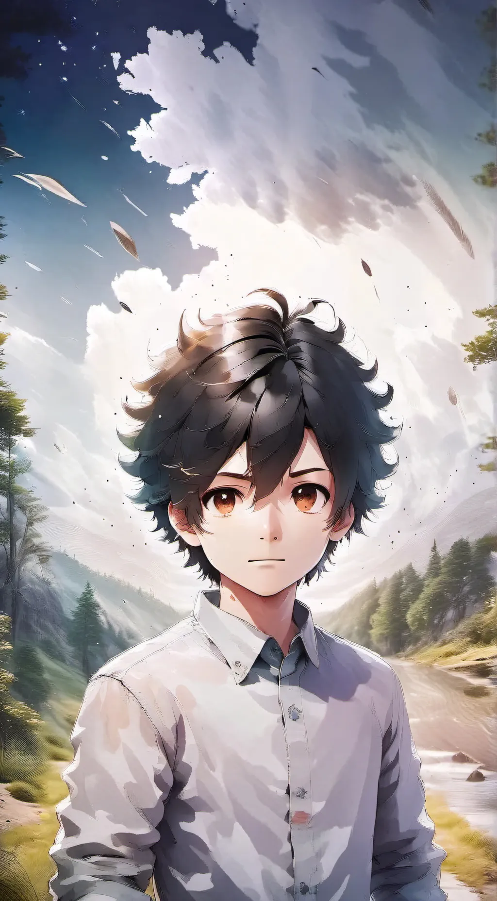 ai character: chuva em mha  background