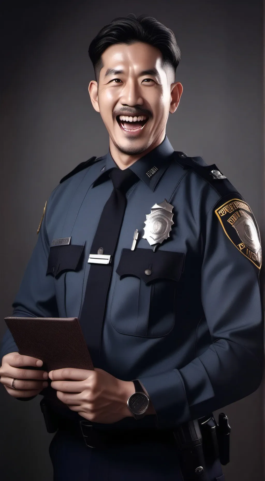 ai character: Photo police background