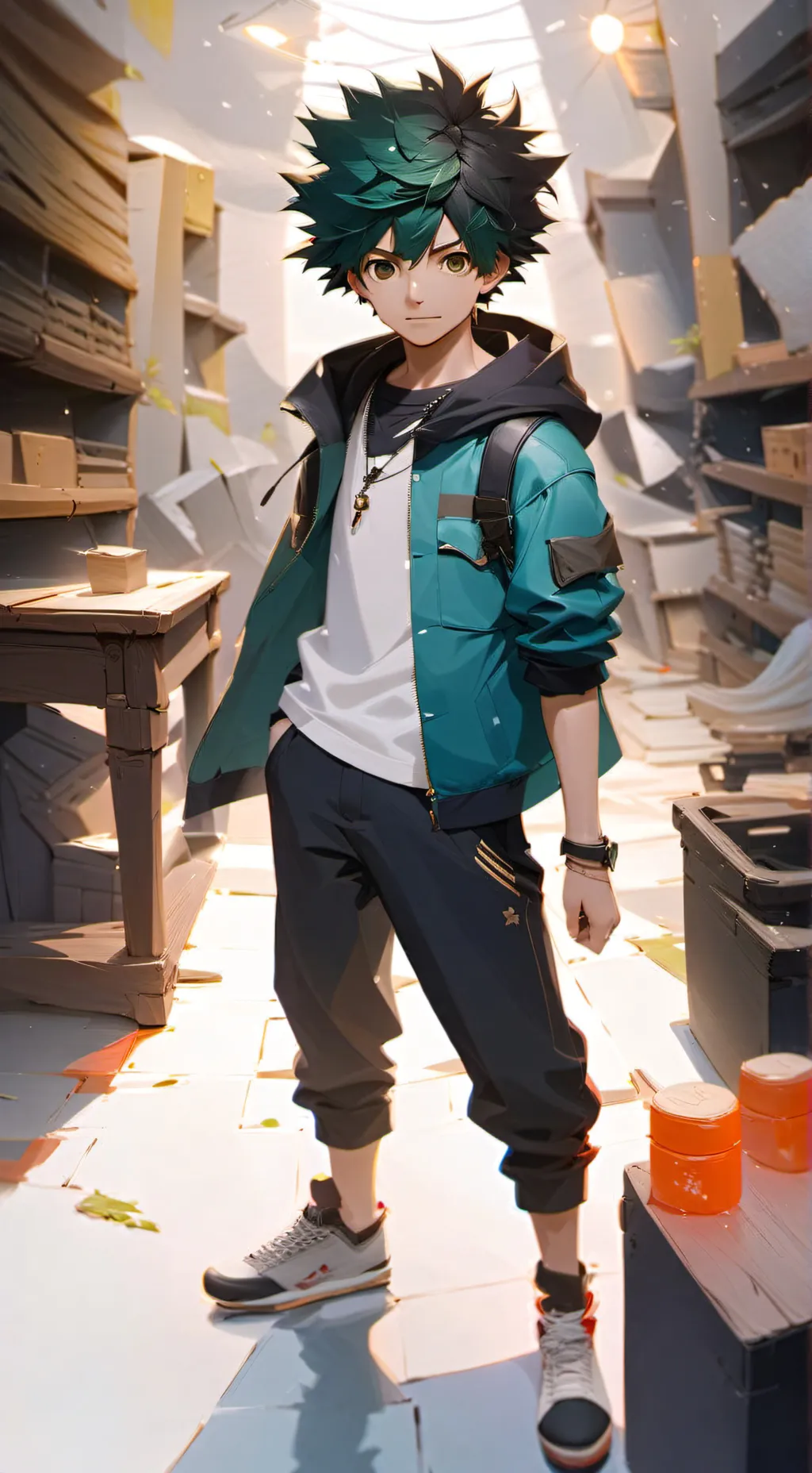 ai character: iziku Midoriya background
