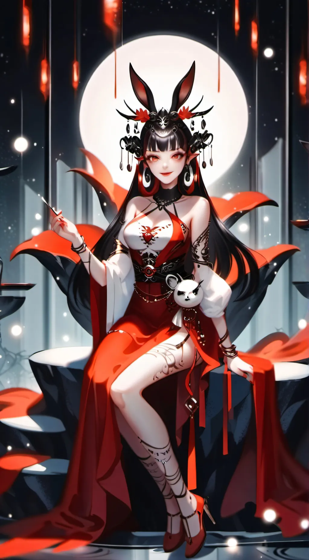 ai character: The Vampire queen  background