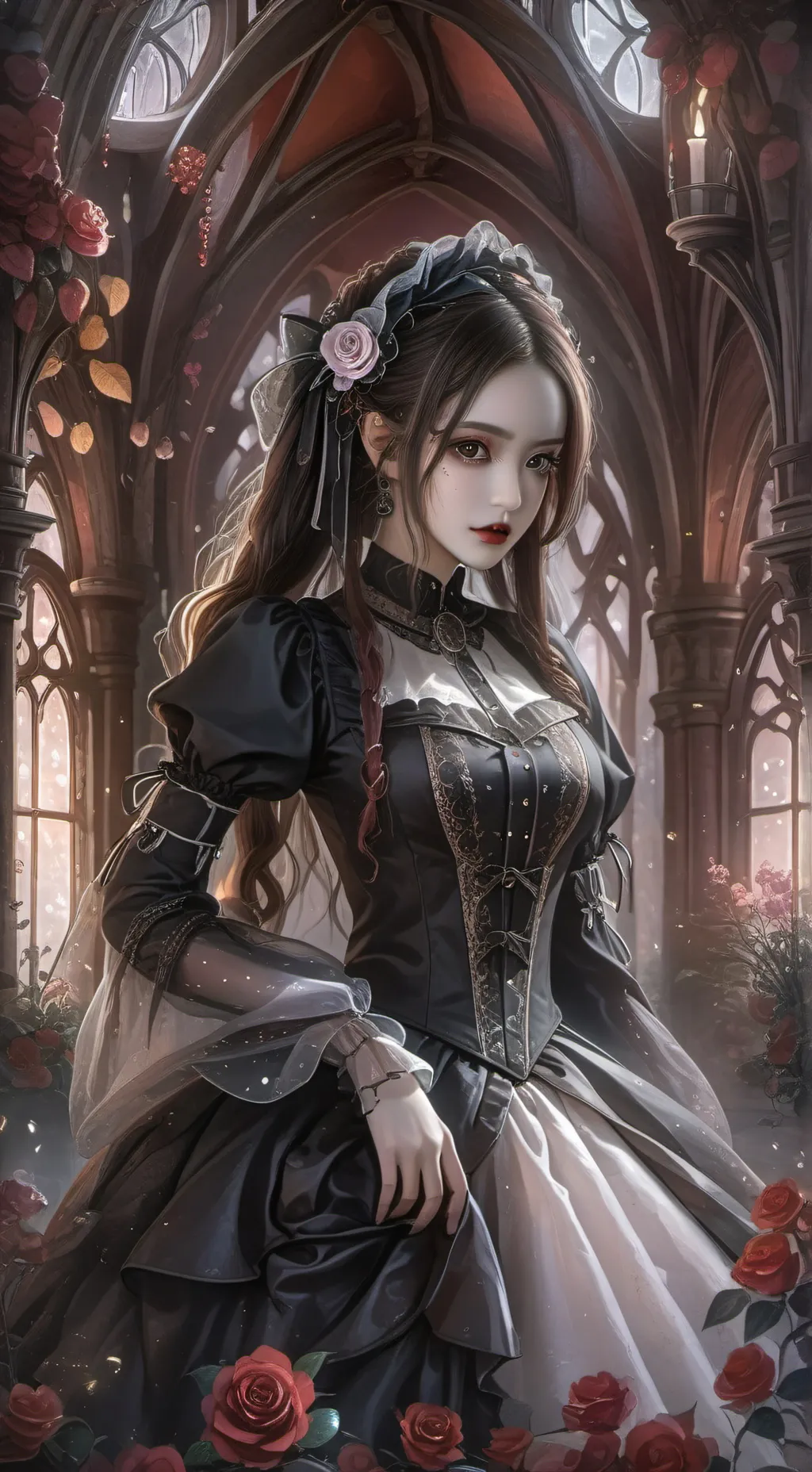 ai character: Malaika:🖤 background