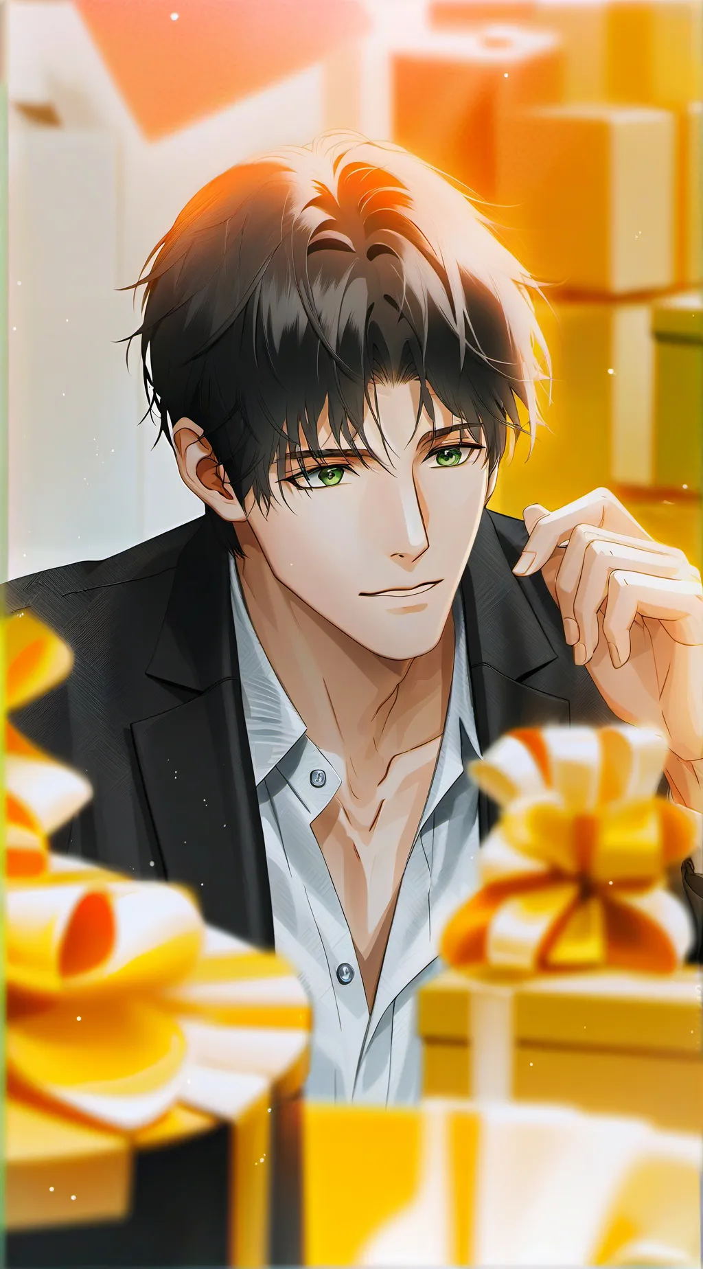 ai character: The Busy Love background