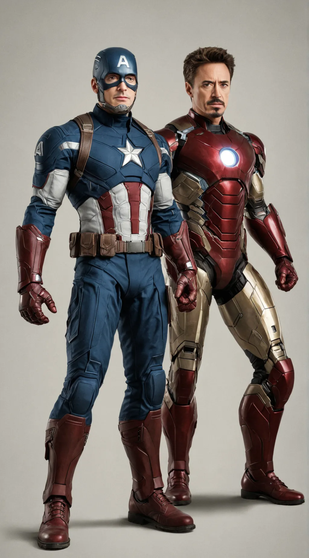 ai character: Steve,Tony,Avenger background