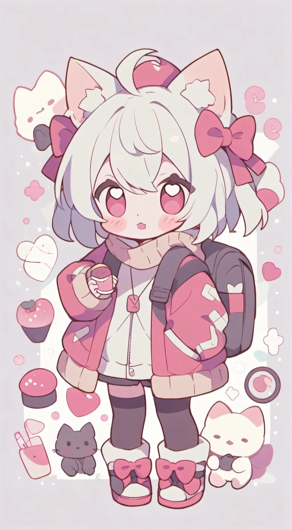 ai character: Bebe neko  background