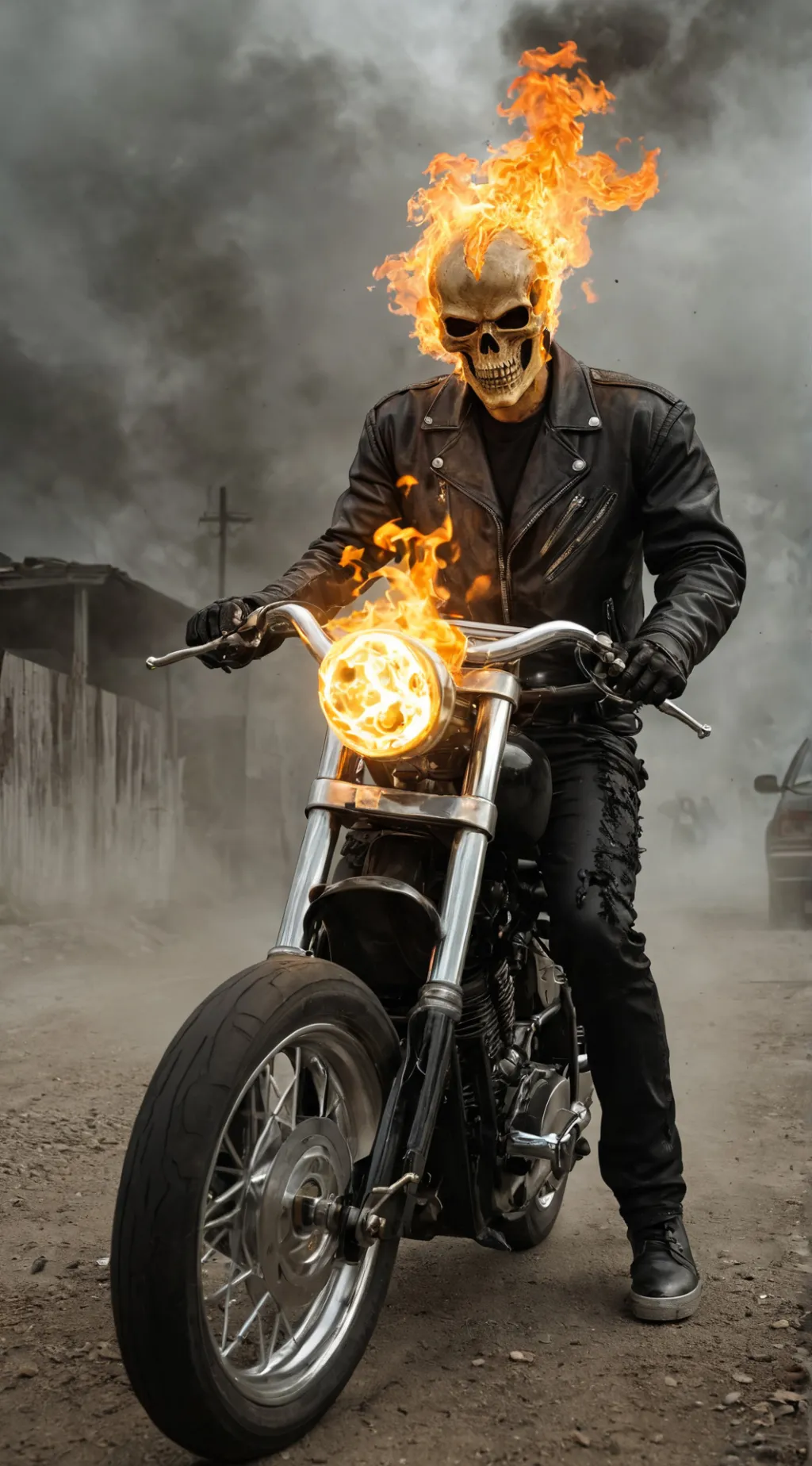 ai character: ghost rider background