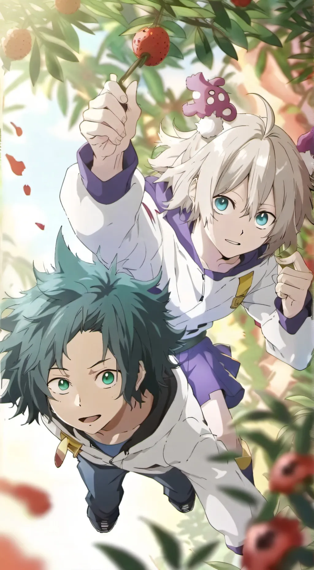 ai character: MHA Neko Deku background