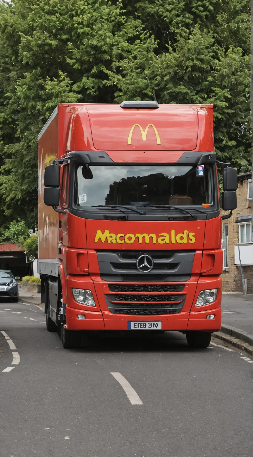 ai character: macdonalds lorry background