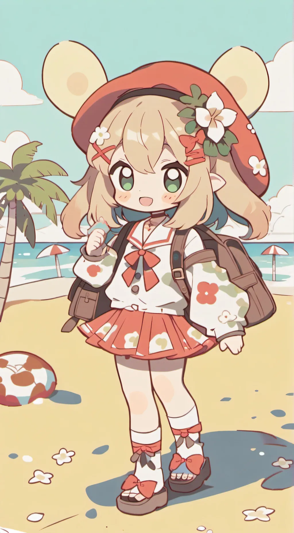 ai character: MHA beach ⛱️🥲 background