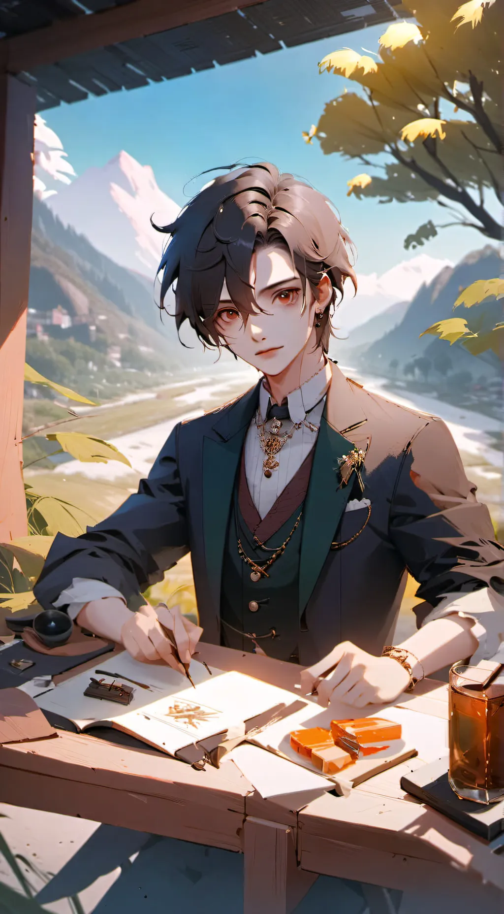 ai character: nick❤️💋 background