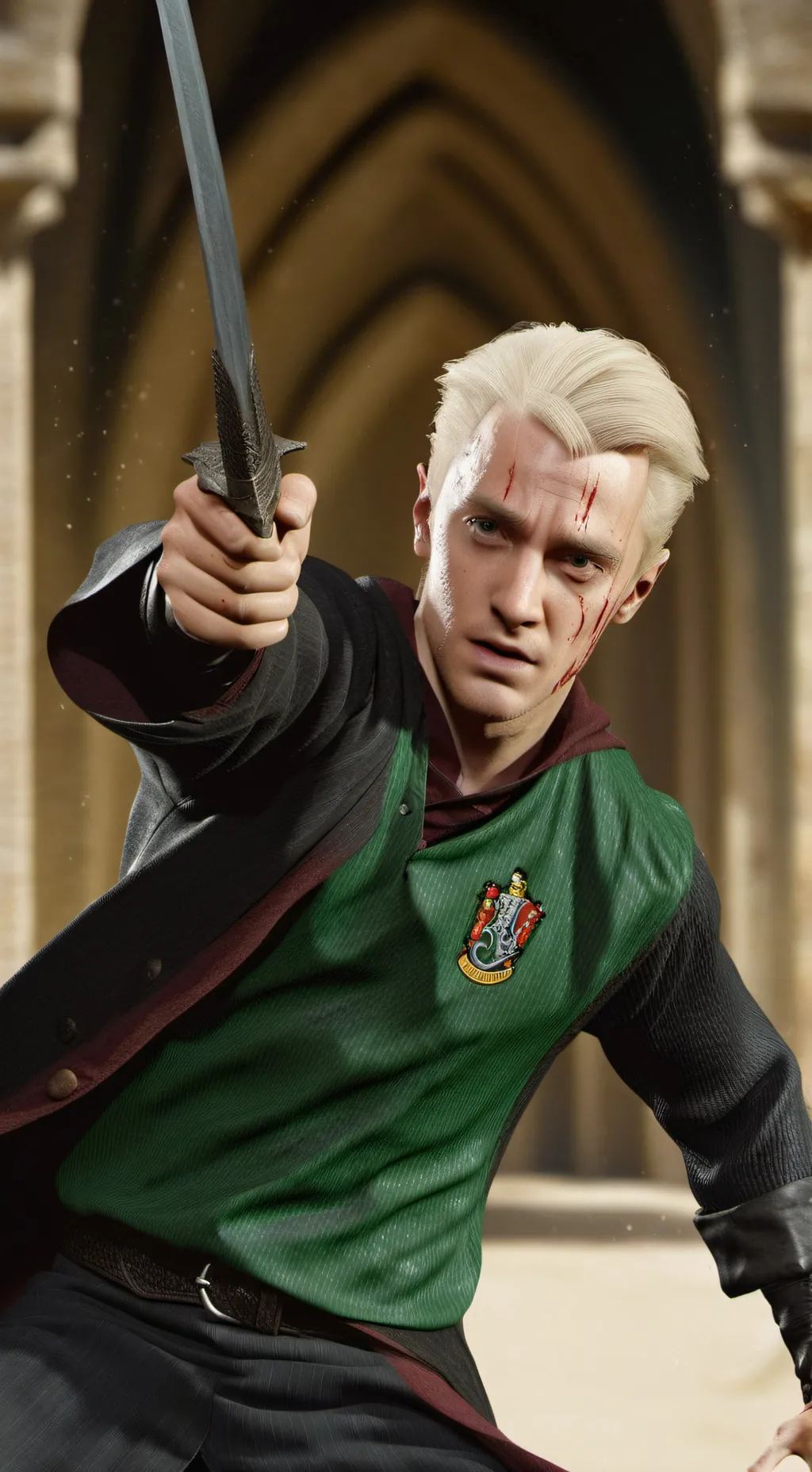 ai character: hogwarts fight background