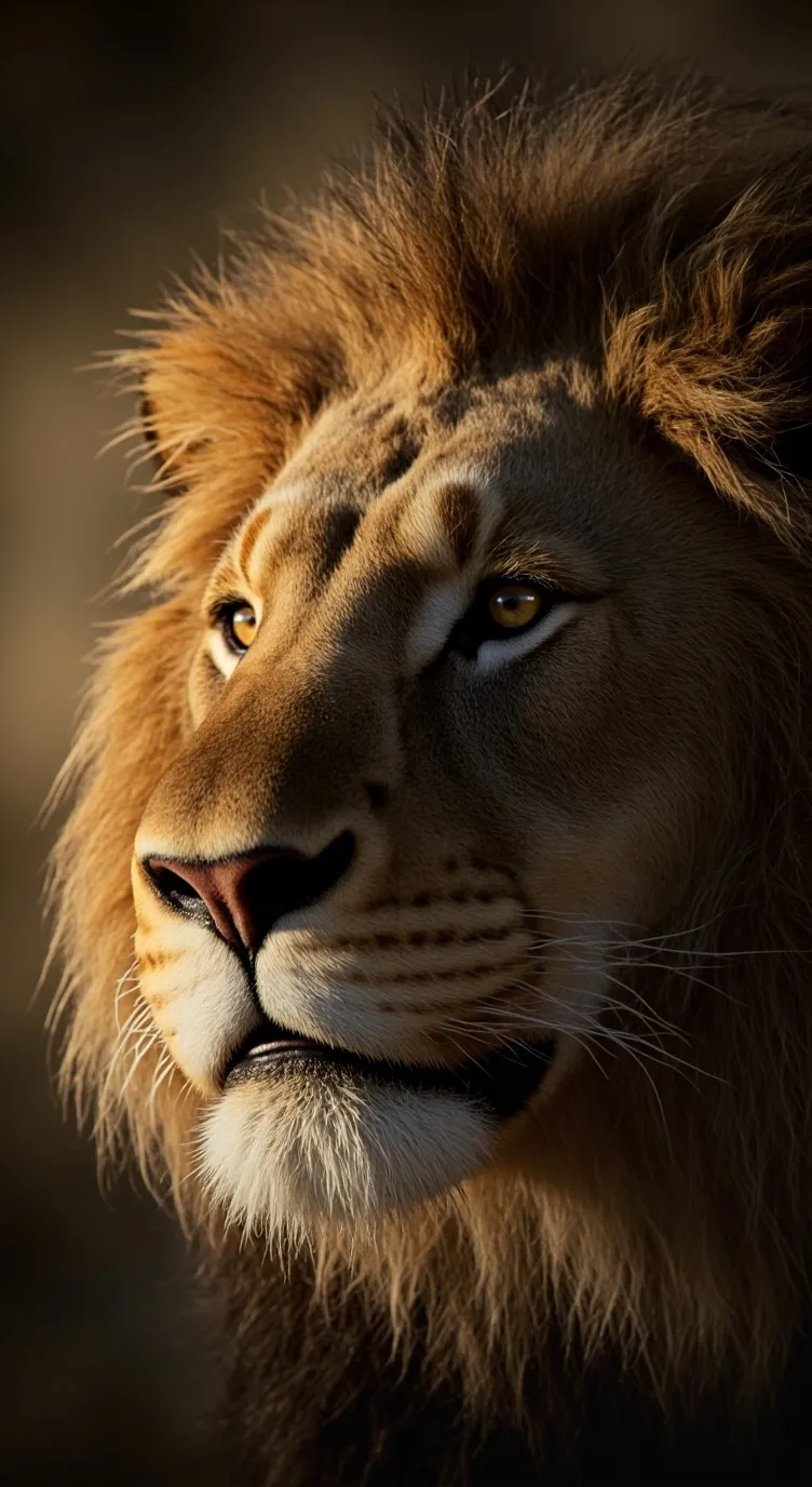 ai character: Lion background