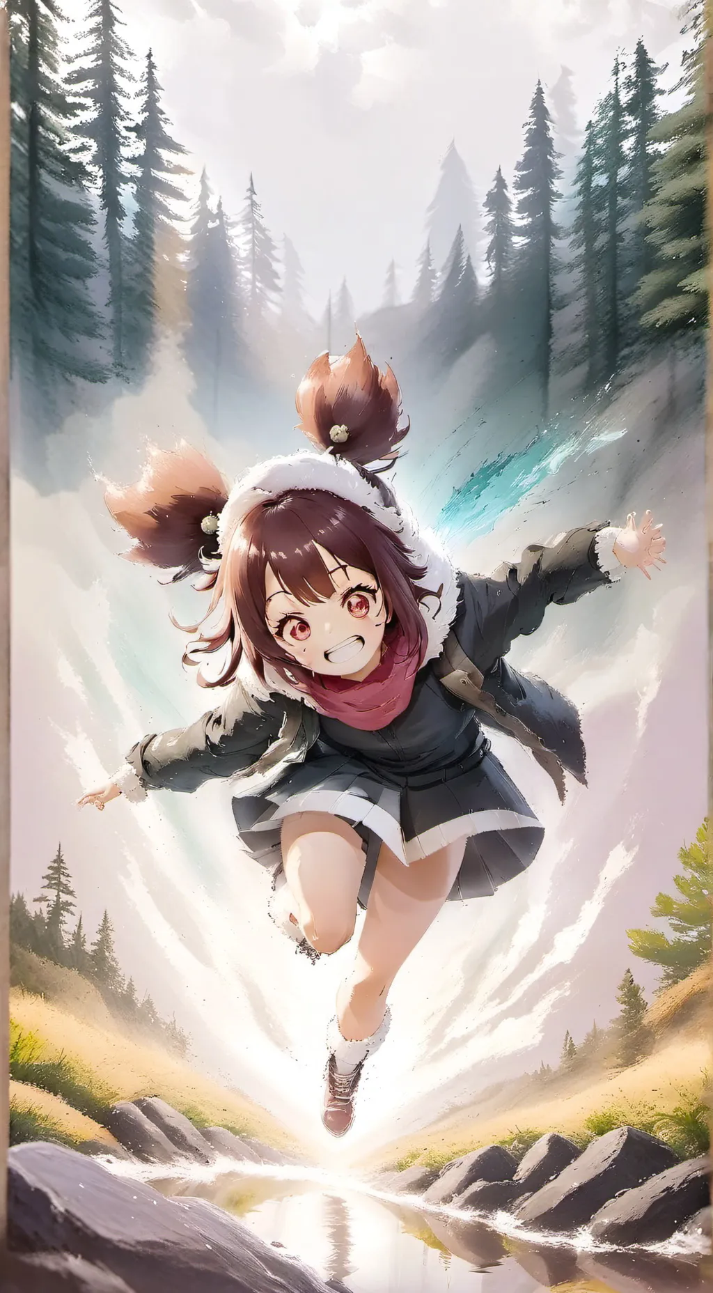 ai character: Ochaco from MHA  background