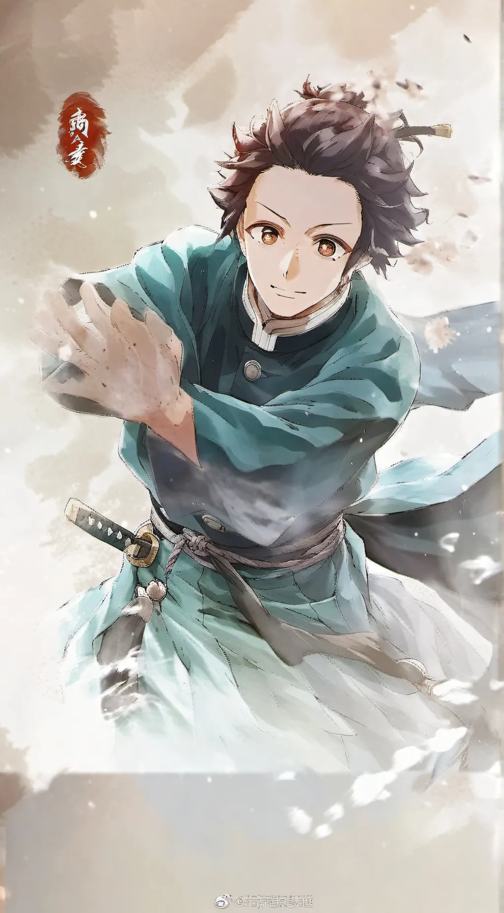 ai character: kamado tanjiro  background