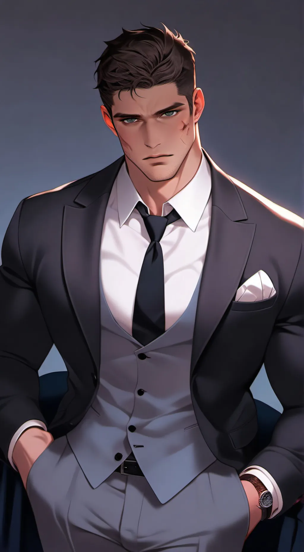 ai character: Max Armstrong  background