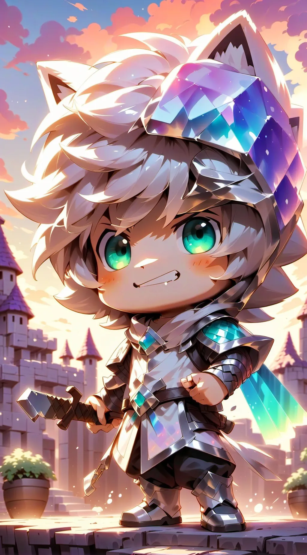 ai character: Lava Chicken background