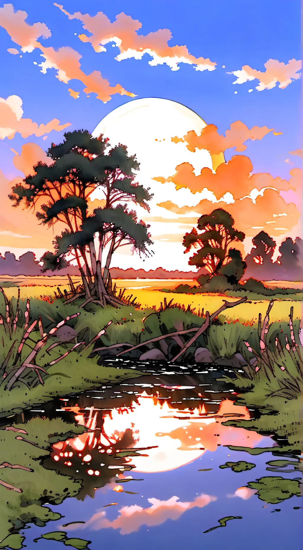 ai character: Crescentpond (OC) background