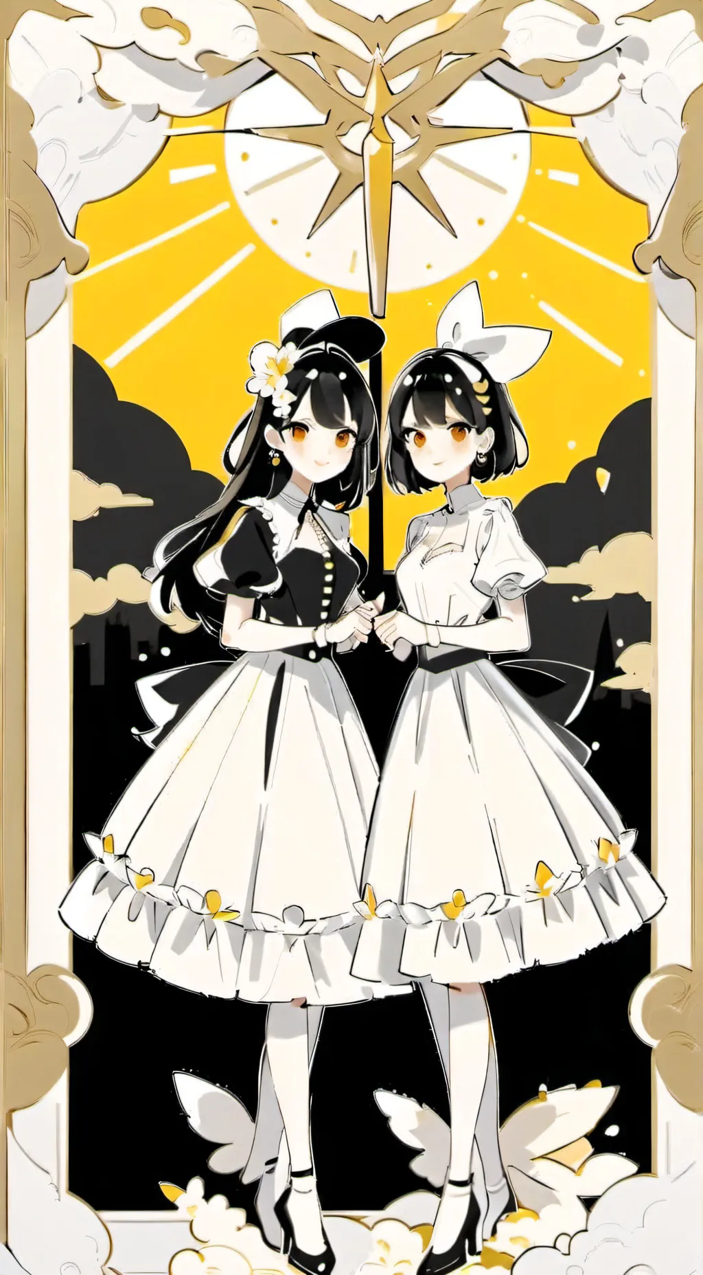 ai character: Lesbian  girl ￼ background