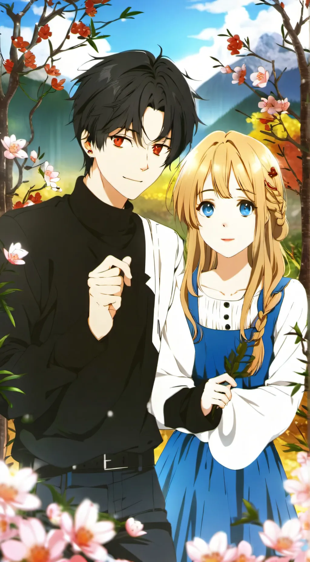 ai character: Alex and Mina  background