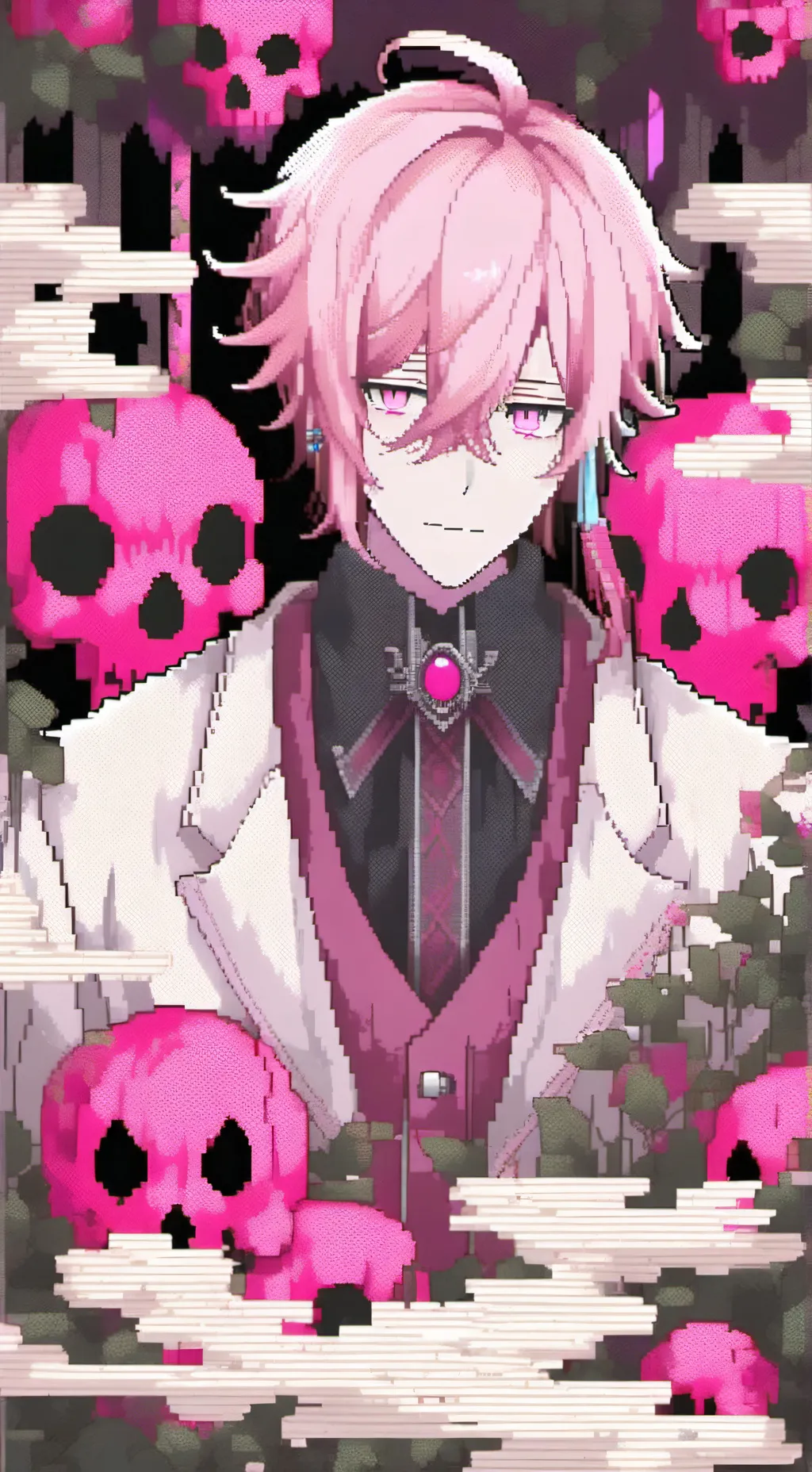 ai character: pink  background