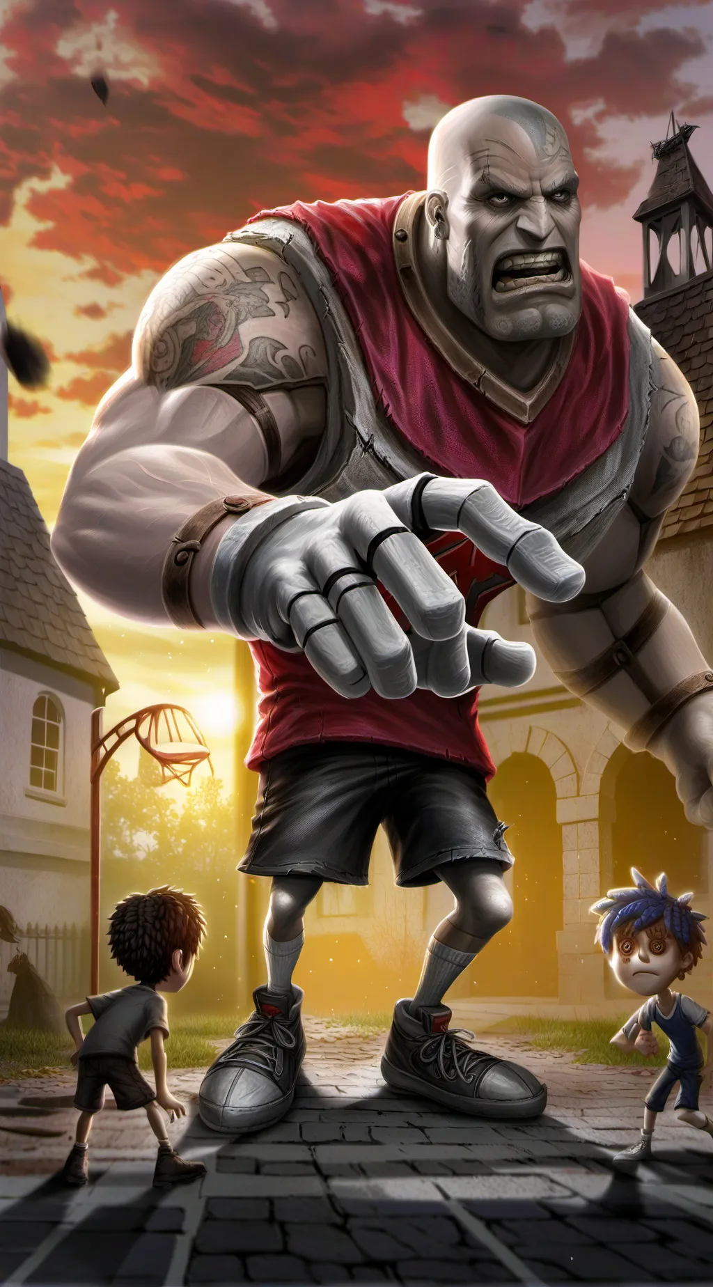 ai character: Fat A** Bully background