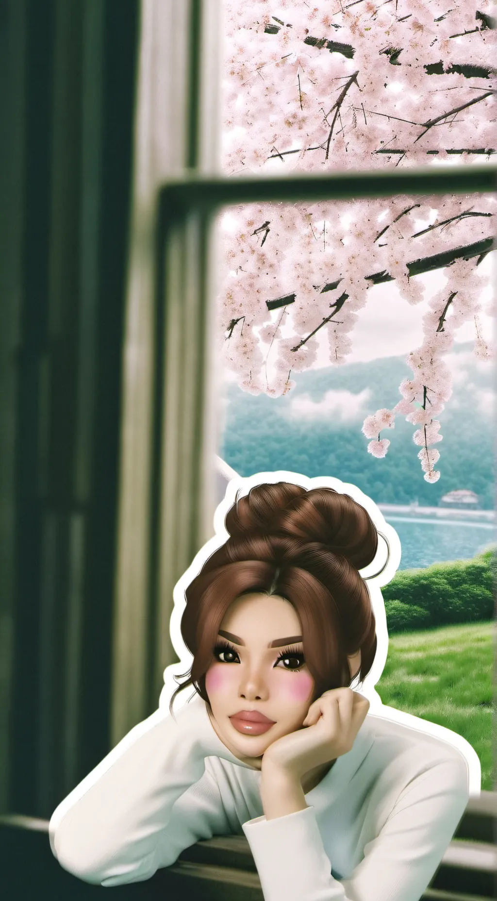 ai character: Sakura squid game  background