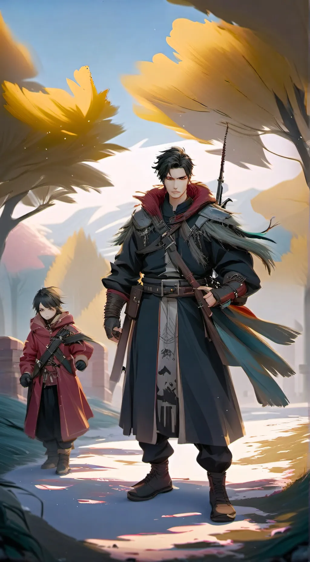 ai character: Али и сын background