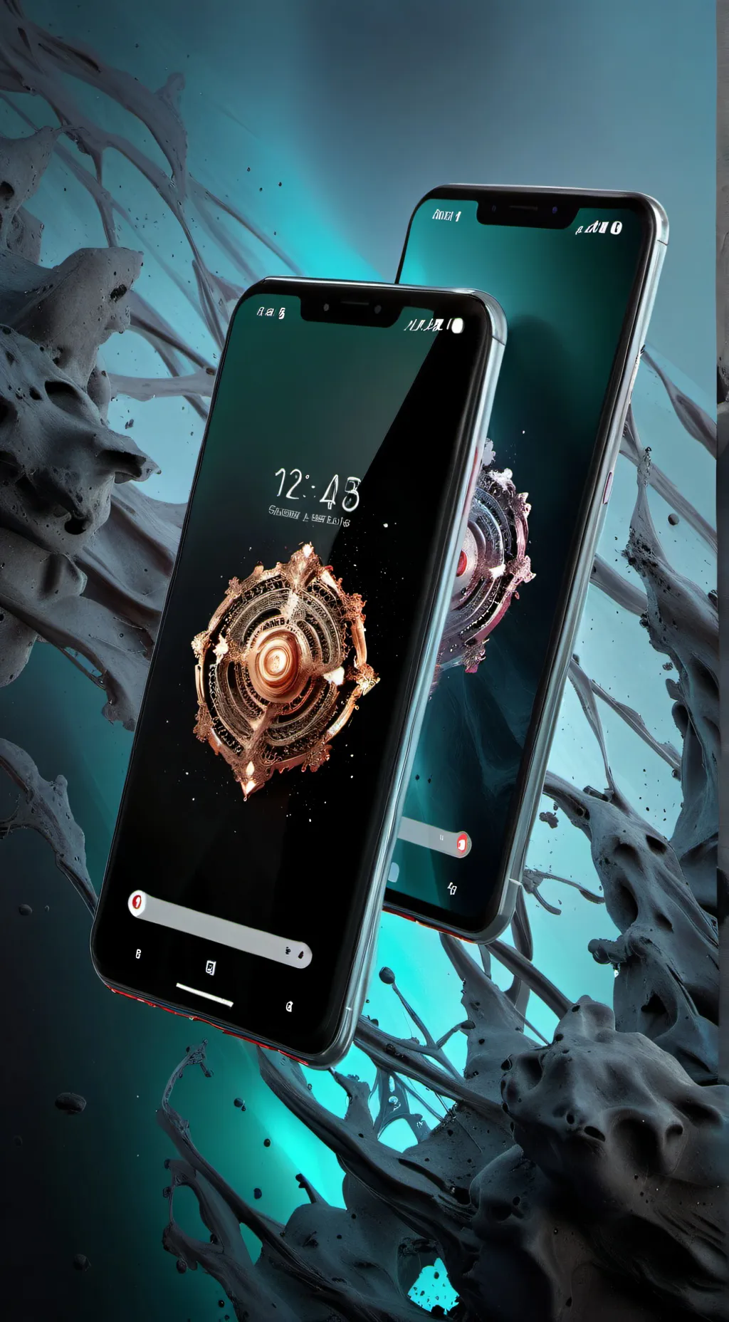 ai character: 2 Phones background